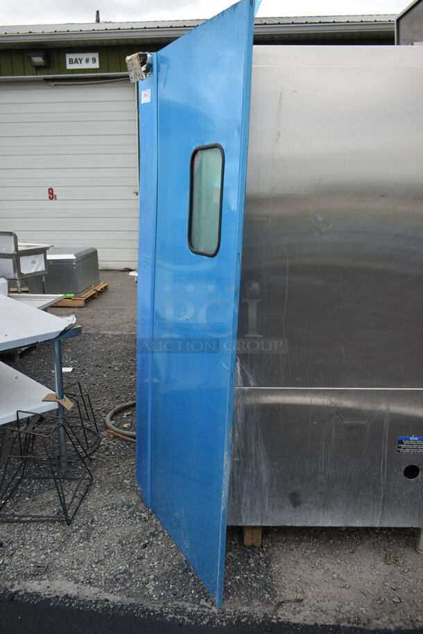 BRAND NEW SCRATCH AND DENT! Stainless Steel Swinging Kitchen Door. - Image 2 of 5