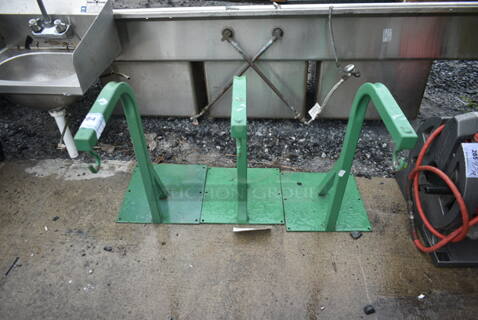 3 Green Metal Hooks. 3 Times Your Bid!