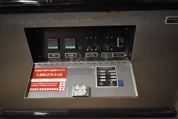 Custom Deli's Inc DILW4H Metal Commercial 2 Tier Warming Display Case on Commercial Casters. 120/208 Volts, 1 Phase. - Image 8 of 9