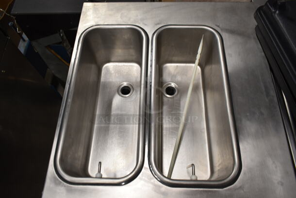 Stoelting Stainless Steel Commercial Countertop Air Cooled 2 Flavor w/ Twist Soft Serve Ice Cream Machine w/ Mixing Head Attachment. 208-240 Volts, 1 Phase.  - Image 5 of 8