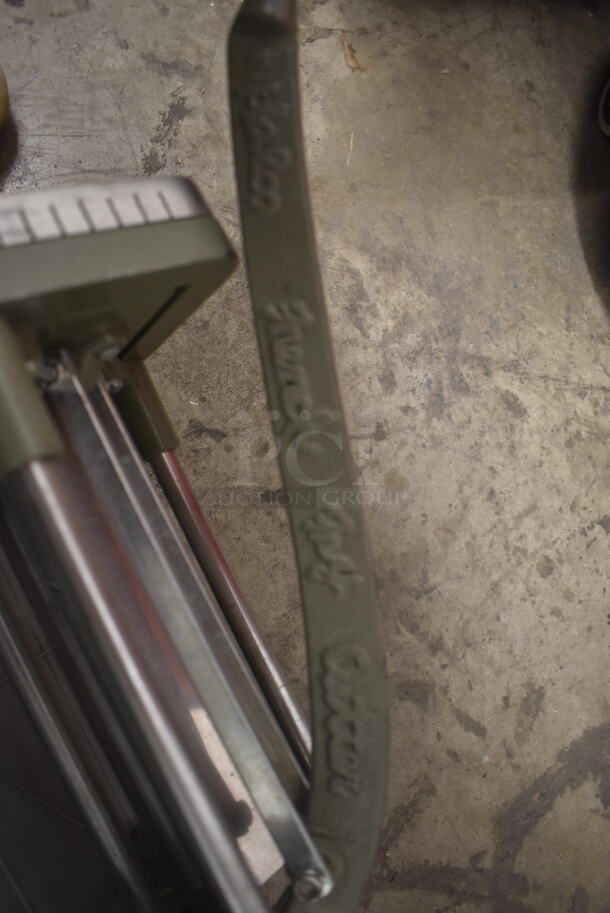 Halco Countertop Stainless Steel Green French Fry Cutter On Base - Image 4 of 4