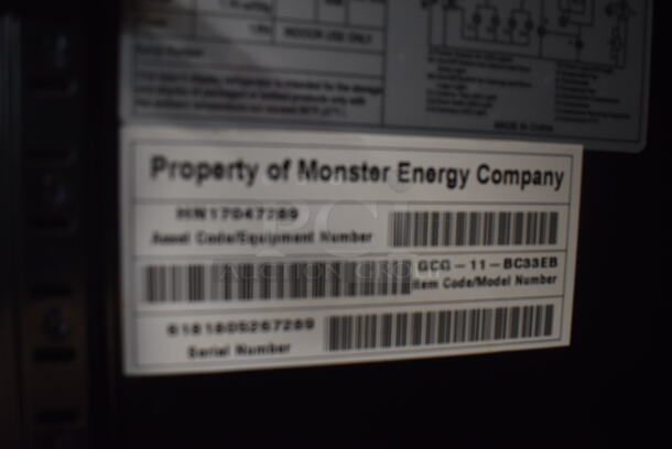 Monster's Energy GCG-11-BC33EB Commercial Single Door Reach-In Cooler With 6 Racks. 110-120V, 1 Phase. Tested and Powers On But Does Not Get Cold - Image 6 of 7