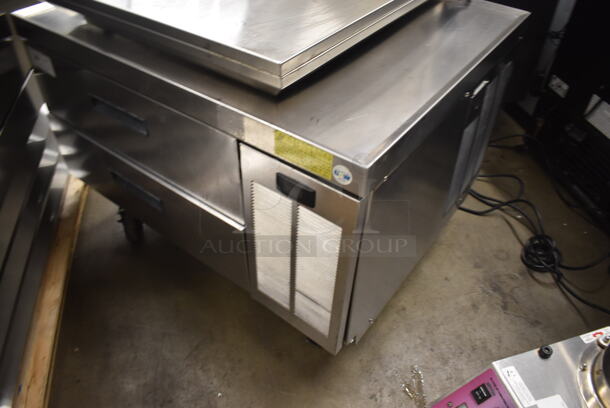 Delfield Commercial Stainless Steel Two-Drawer Chef Base On Commercial Casters. Tested and Does Not Power On. - Image 4 of 7