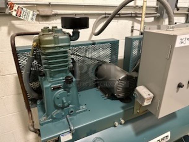 Curtis CVID9BA983S Metal Commercial Floor Style Horizontal Tank Air Compressor. BUYER MUST REMOVE. - Image 7 of 12