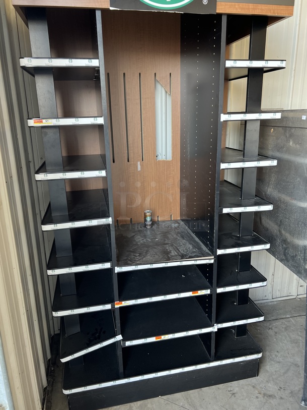 Starbucks Black and Brown Multi Shelf Display Rack. 46x26x92 - Image 5 of 6