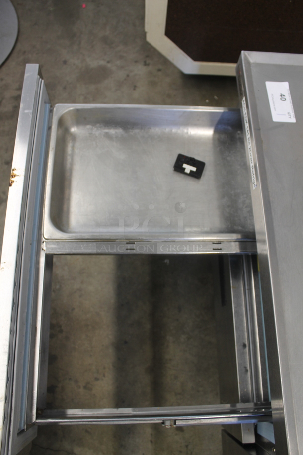 2011 Delfield F2952C 2 Drawer Stainless Steel Refrigerated Chef Base on Commercial Casters 115 Volt, 1 Phase. Tested and Powers On But Does Not Get Cold
 - Image 4 of 7