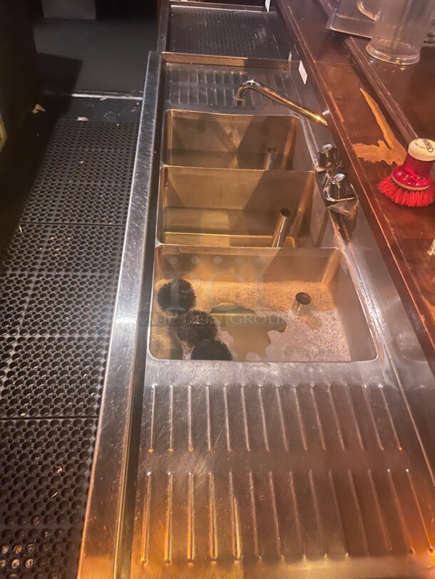 Clean! RJ Commercial Three Compartment Bar Sink NSF - Image 4 of 8