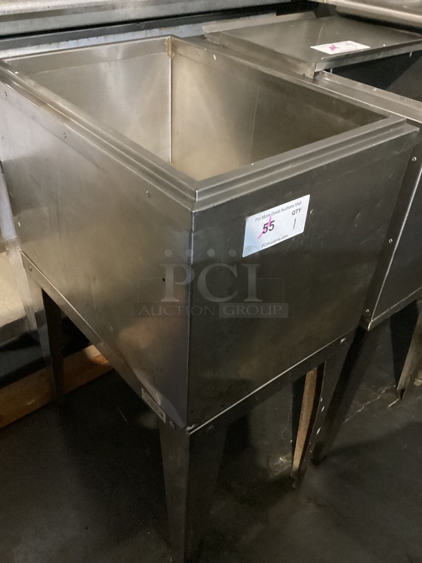 Stainless Steel Underbar Holding Ice Bin.
22 x 15 x 33-1/2
 - Image 1 of 2