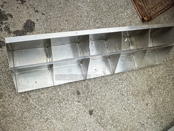 One Stainless Steel Wall Mount Shelf/Holder. 41.5X9X10 - Image 1 of 2