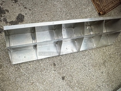 One Stainless Steel Wall Mount Shelf/Holder. 41.5X9X10