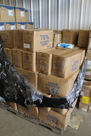 PALLET LOT of 26 BRAND NEW Cases of Alcohol Wipes. 26 Times Your Bid!