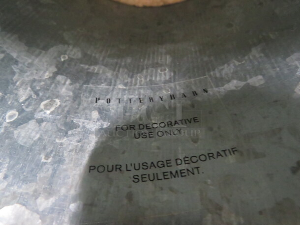 One Pottery Barn Galvanized Serving Bucket.  9X7 - Image 3 of 3