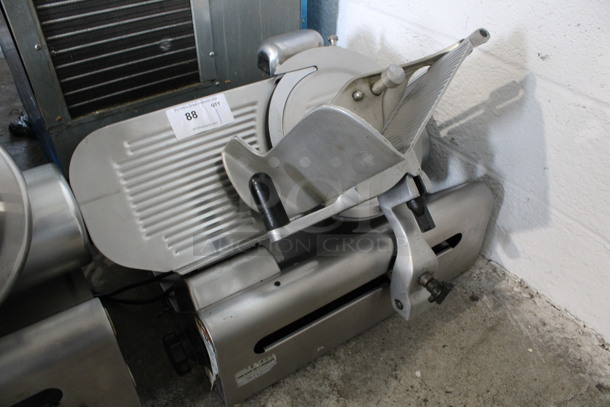 Globe Stainless Steel Commercial Countertop Automatic Meat Slicer w/ Blade Sharpener. 27x20x20. Tested and Working! - Image 2 of 4