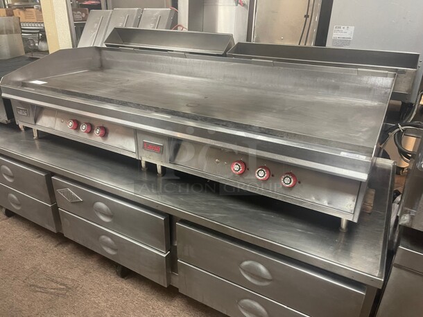 Fully Refurbished! Lang Star Commercial Flat Griddle Grill Eclectic 220 Volt 3Phase Tested and Working!  - Image 4 of 6