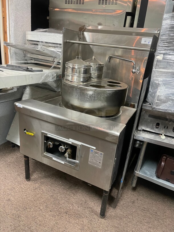 Barley Used! Commercial Heavy Duty Single Wok Natural Gas NSF Tested and Working! - Image 6 of 10