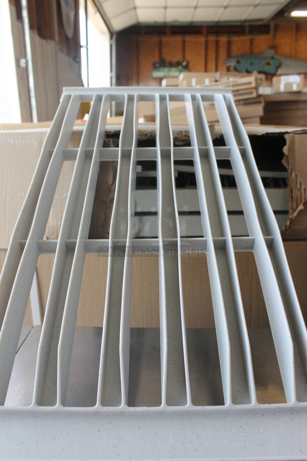 9 BRAND NEW Items! 3 Cambro CPU244872V4480 Camshelving® Premium Shelving Unit with 4 Vented Shelves 24" x 48" x 72", 1 Cambro EMU244878V4580 Camshelving® Elements Premium Vented 4-Shelf Mobile Starter Unit - 24" x 48" x 78", 2 Cambro CPA214272S4480 Camshelving® Premium 4 Shelf Solid Add On Unit - 21" x 42" x 72", 2 Cambro EA244272V4580 Camshelving® Elements 4 Shelf Vented Add On Unit - 24" x 42" x 72", 1 Cambro CPHU214275V4480 Camshelving® Premium High Density Mobile Shelving Unit with 4 Solid Shelves. Stock Picture Used For Gallery Picture. 9 Times Your Bid! - Image 6 of 6