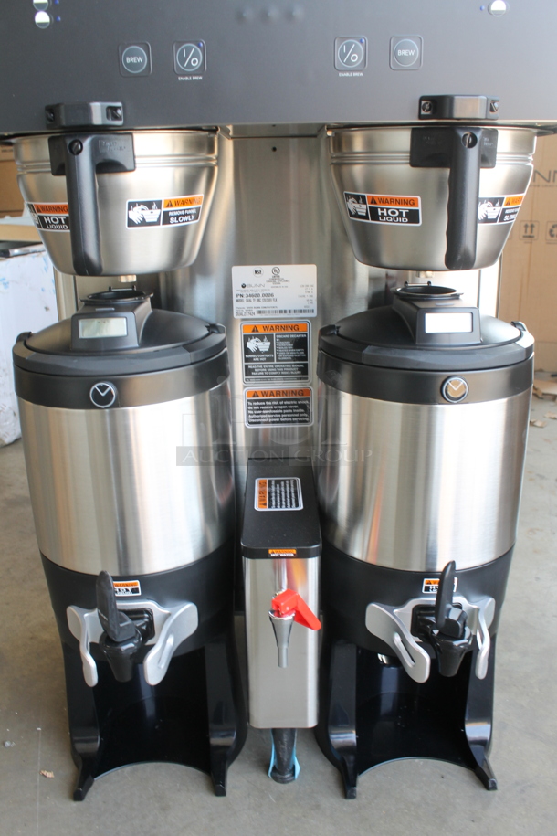 NEW IN BOX! 2022 Bunn Thermofresh Dual TF DBC Coffee Brewer w/ 2 NEW TF Servers. 120/208 Volt 1 Phase - Image 4 of 8