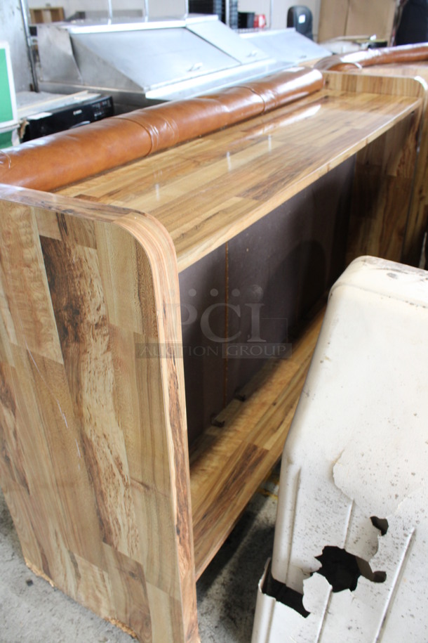 Wooden Bar w/ Foot Rail. 63.5x20x40.5 - Image 4 of 4