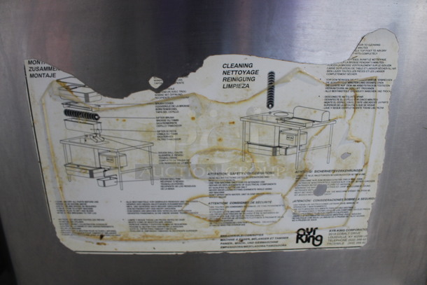 Ayr-king Stainless Steel Commercial Breader / Blender / Sifter Station. 115 Volts, 1 Phase. 48x30x36. Tested and Powers On But Parts Do Not Move - Image 3 of 6