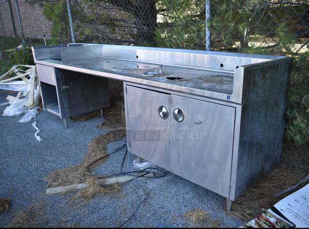 Stainless Steel Commercial Counter w/ Sink Basin, Faucet, Handles and Splash Guard - Image 2 of 8