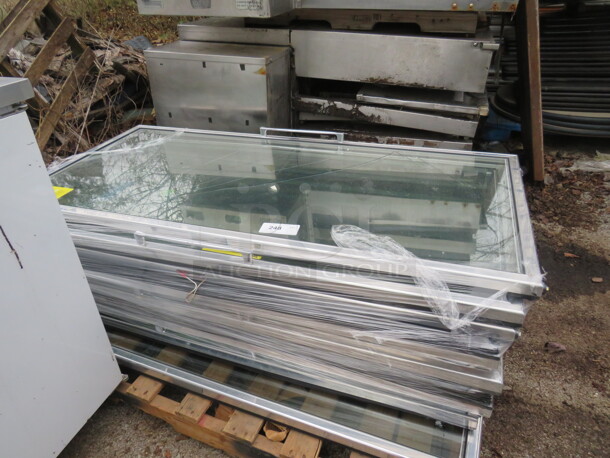One Lot Of 10 Glass Doors. 30X63