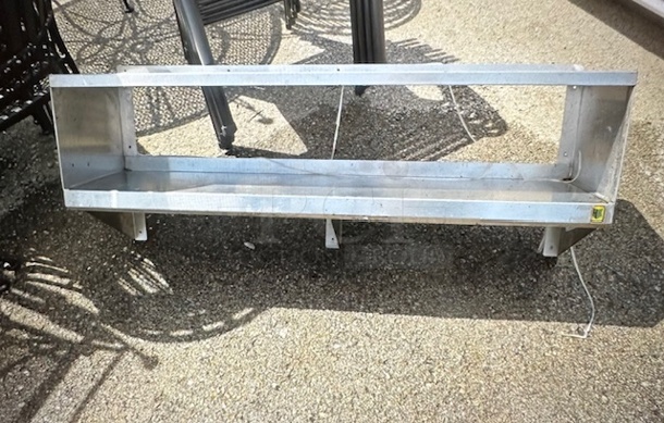 One Stainless Steel Wall Mount Double Shelf. 48X12X19 - Image 1 of 1