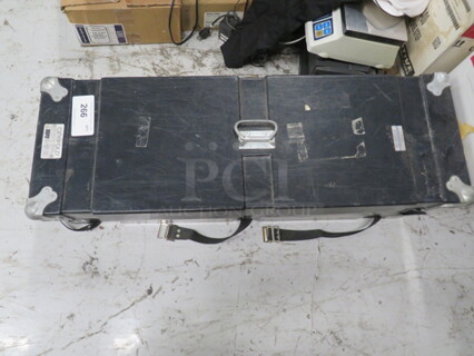 One Draper Carry Case With Cinefold Portable Projection Screens. 6-8 Ft. 40X14X11