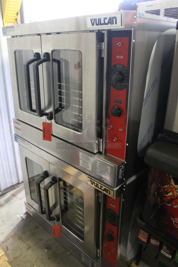 2 BRAND NEW SCRATCH AND DENT! Vulcan VC5ED ENERGY STAR Stainless Steel Commercial Electric Powered Full Size Convection Oven w/ View Through Doors, Metal Oven Racks and Thermostatic Controls. 208 Volts, 3/1 Phase. 2 Times Your Bid! - Image 2 of 12