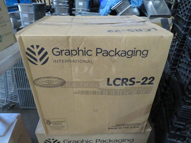 One Case Of Graphic Packaging Lids. #LCRS-22. 2,000ct.