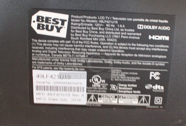 Toshiba Model 49LF421U19 49 - Image 6 of 8