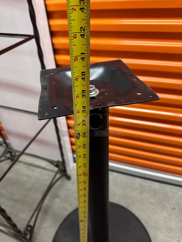 Clean! Cross Cast Iron And Steel Black Commercial Table Round Base - Image 6 of 6