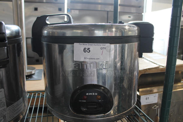 Amko AK-60ERC Stainless Steel Commercial Countertop Rice Cooker. 120 Volts, 1 Phase. - Image 1 of 5