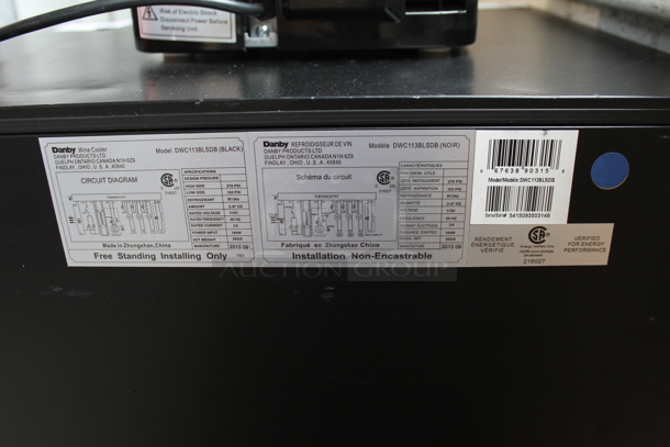 BRAND NEW SCRATCH AND DENT! Danby DWC113BLSDB 38 Bottle Freestanding Dual Zone Wine Cooler Merchandiser. 115 Volts, 1 Phase. Tested and Working!
 - Image 3 of 4