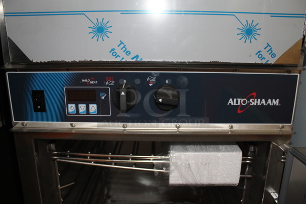 BRAND NEW SCRATCH AND DENT!  2022 Alto Shaam 1000-TH/I Commercial Stainless Steel Cook And Hold Oven With Pan Racks And Commercial Casters. 208-240V, 1 Phase.  - Image 5 of 9