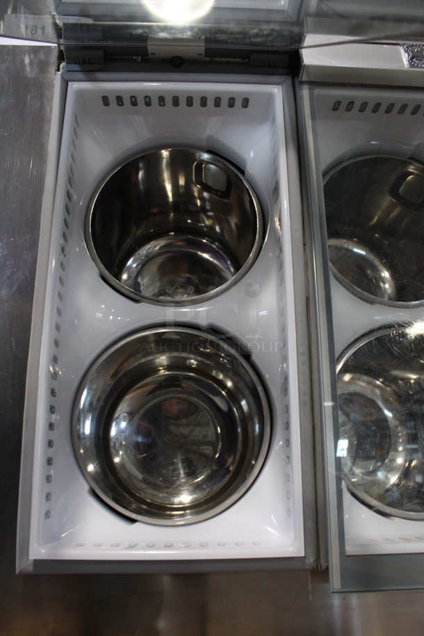 Stainless Steel Commercial Gelato Case Drop In w/ 3 Glass Lids and Tecumseh Model AJ303ET-336-J7 Remote Compressor. 208-220 Volts, 1 Phase. 36.5x26x27 - Image 6 of 8