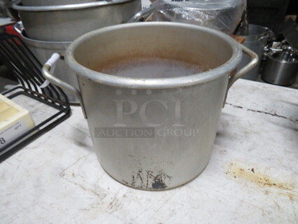 One Aluminum Stock Pot. 11X9