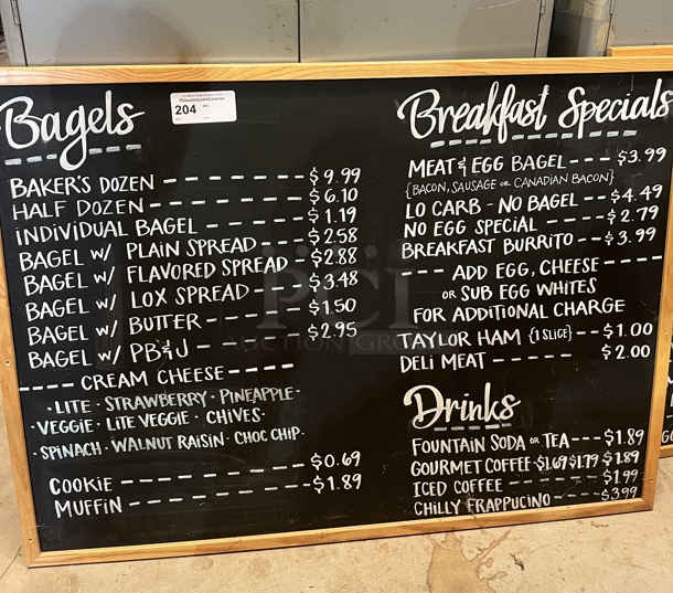 Chalk Menu Boards 2 x Bid