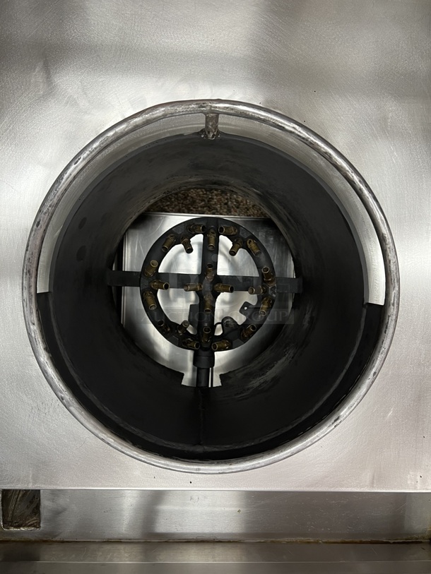 ABC 27" Single Chamber Commercial Natural Gas Wok Range NSF  Heavy Duty NSF Wok   75,000 BTU Volcano Burner  Tested and Working! - Image 3 of 4