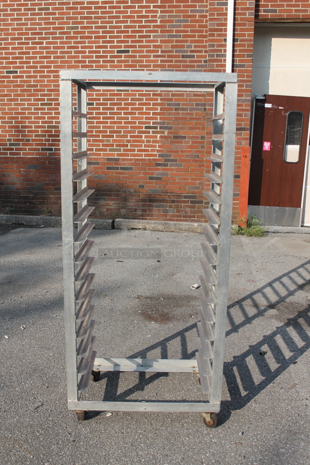 Metal Commercial Pan Transport Rack on Commercial Casters. - Image 1 of 2