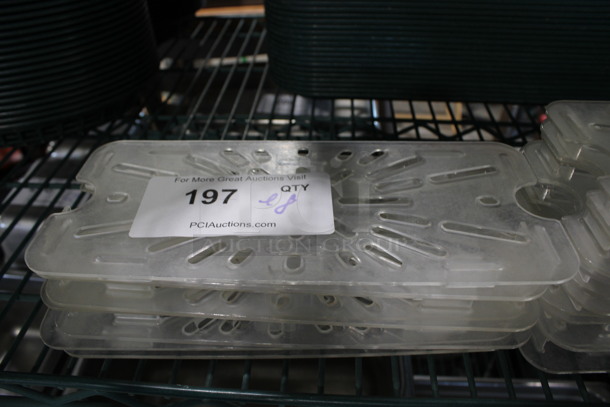 ALL ONE MONEY! Lot of 8 Clear Poly 1/3 Size Straining Bin Inserts!  - Image 1 of 3