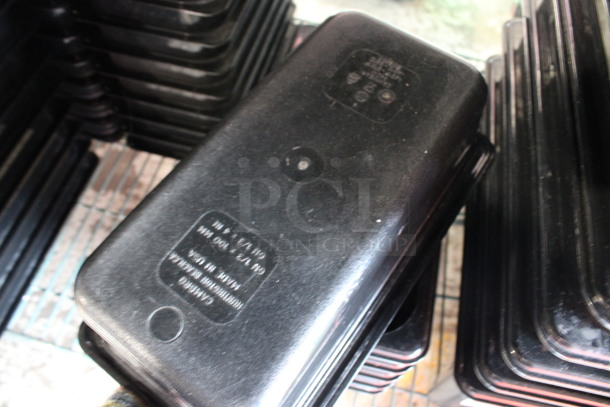 ALL ONE MONEY! Lot of 6 Cambro Black Poly 1/3 Size Drop In Bins. 1/3x4 - Image 3 of 3