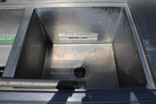 Stainless Steel Commercial 3 Bay Sink w/ Dual Drain Boards, Faucet and Handles. Bays 20x18 - Image 5 of 5