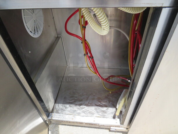 One Stainless Steel Atosa 2 Door Keg Box With 2 Towers And 4 Taps, On Casters. Model# MKC58GR. 115 Volt. 58X27X40. $2812.00. - Image 2 of 2