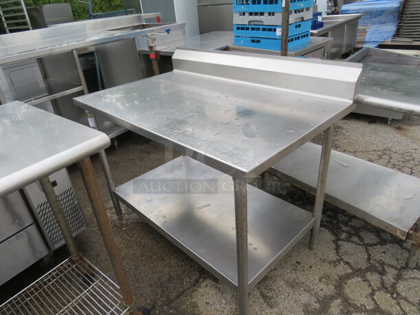 One Stainless Steel Table With Under Shelf. 48X31X39.5 - Image 1 of 1