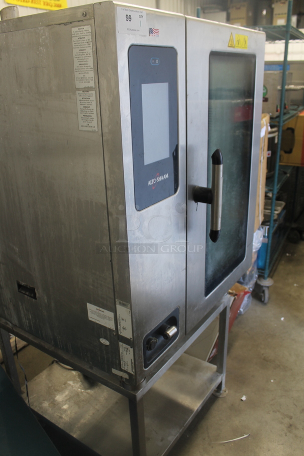 2018 Alto Shaam CTP10-10E Stainless Steel Commercial Electric Powered Combitherm Convection Oven on Metal Equipment Stand. 208-240 Volts, 3 Phase. - Image 2 of 6