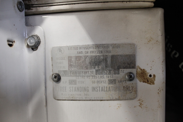 Kelvinator KCM253F Electric White Chest Food Freezer. 115 Volts, 1 Phase. Tested and Working! - Image 9 of 10