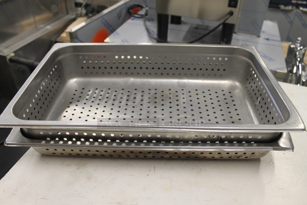 5 Items Including Two Perforated Food Pans, Two Drop-In Pans And Two Fryer Baskets. 5 Times Your Bid!  - Image 5 of 5