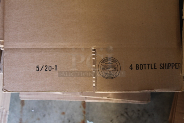 ALL ONE MONEY! Lot of 5/20-1 4 Bottle Shipper Cardboard Boxes. 16x23.5 - Image 3 of 4