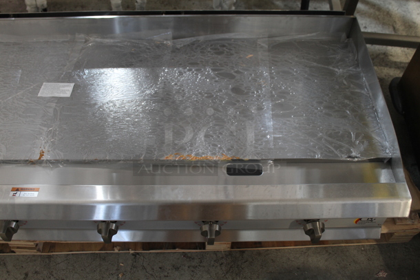 BRAND NEW SCRATCH AND DENT! 2023 Cooking Performance Group CPG 351GTCPG72NL Stainless Steel Commercial Countertop Natural Gas Powered Flat Top Griddle w/ Thermostatic Controls. 180,000 BTU. - Image 3 of 6