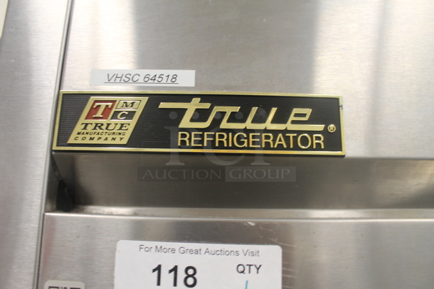 2015 True TG1R-1S ENERGY STAR Stainless Steel Commercial Single Door Reach In Cooler w/ Poly Coated Racks on Commercial Casters. 115 Volts, 1 Phase. Tested and Working! - Image 4 of 6